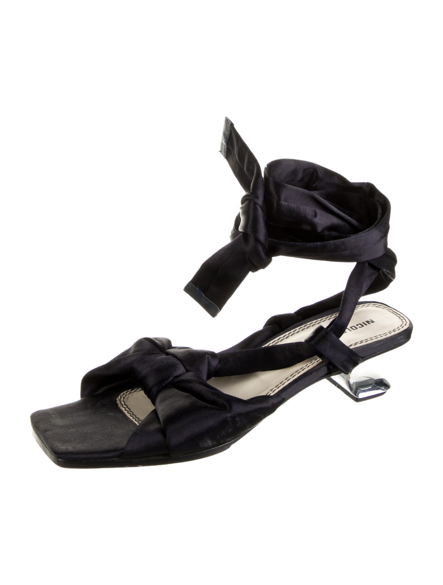 Nicole Saldana Satin Gladiator Sandals