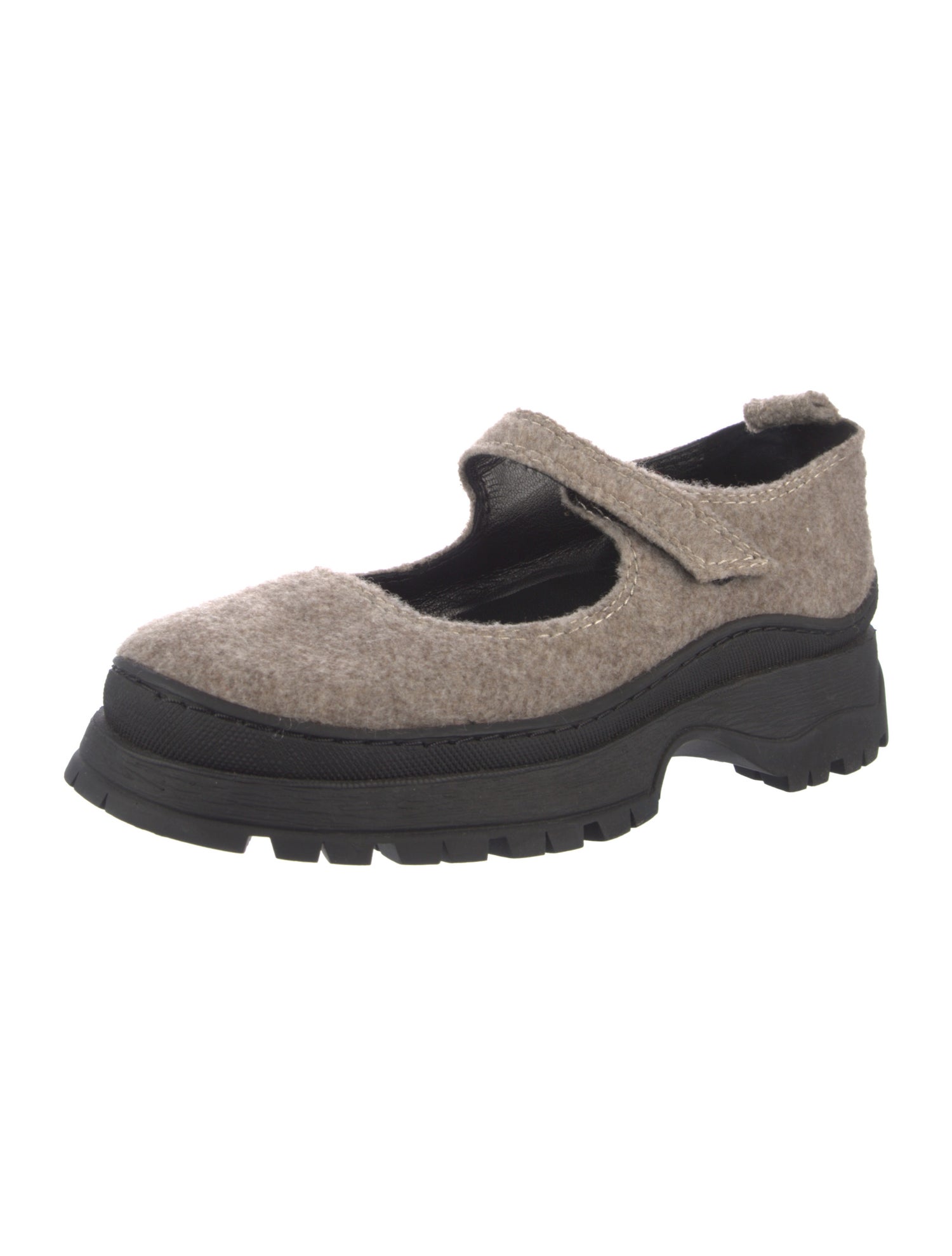 Nicole Saldana Wool Mary Jane Flats