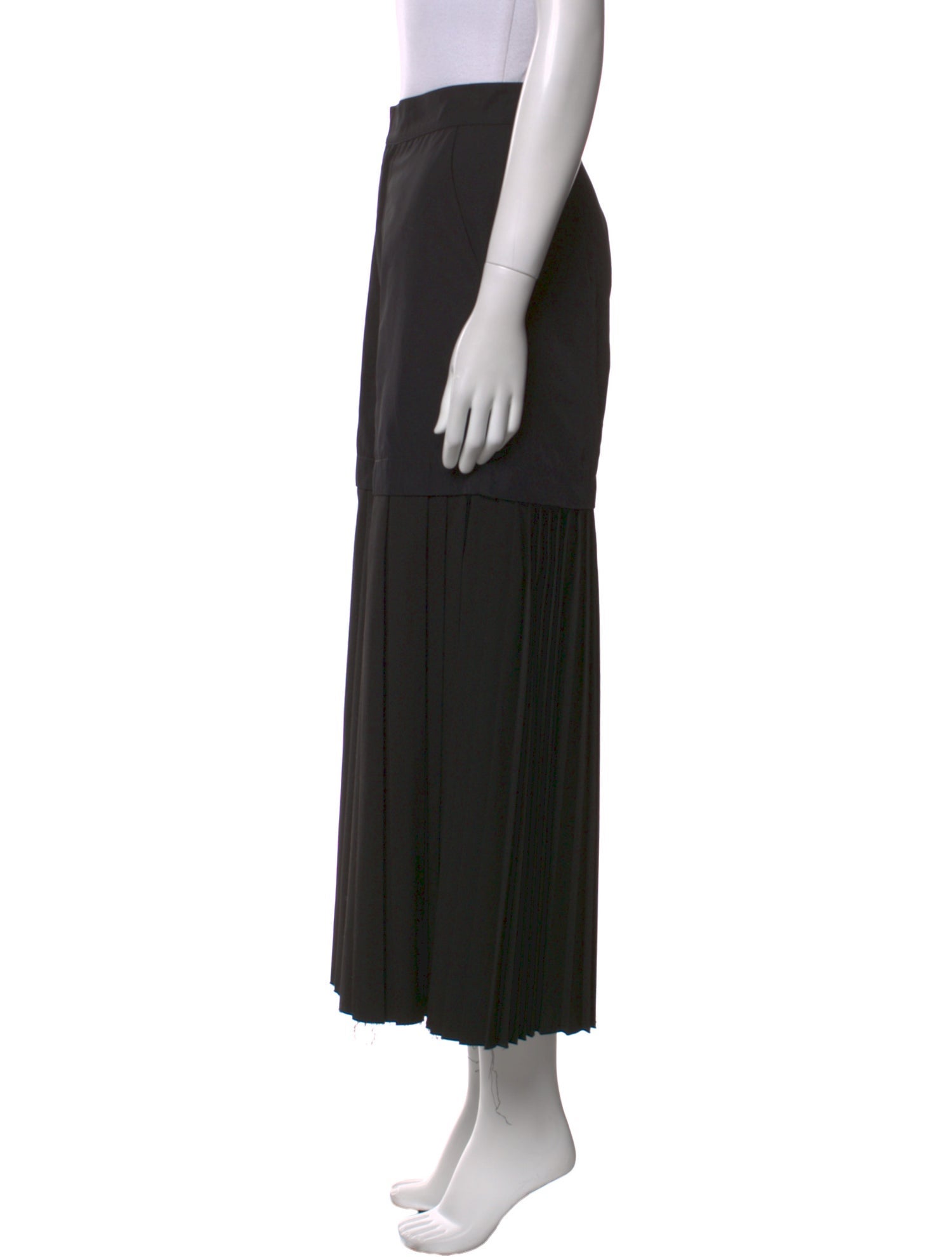 Nancy Stella Soto Pleated Accents Midi Length Skirt