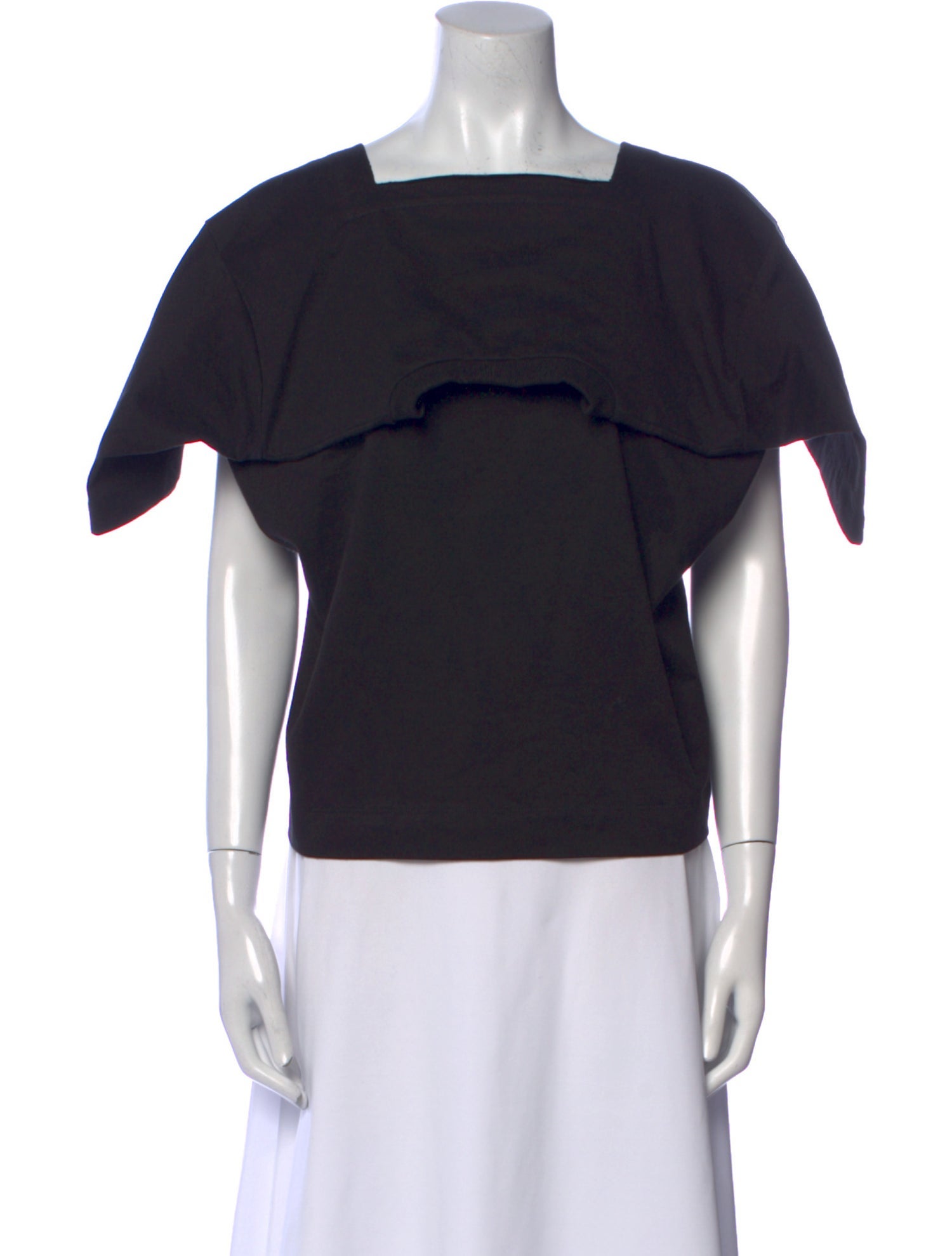 Nancy Stella Soto Square Neckline Short Sleeve Top