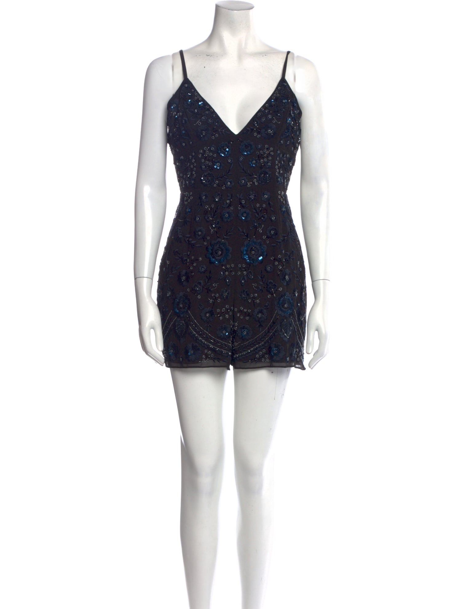 Needle & Thread Patterned V-Neck Romper