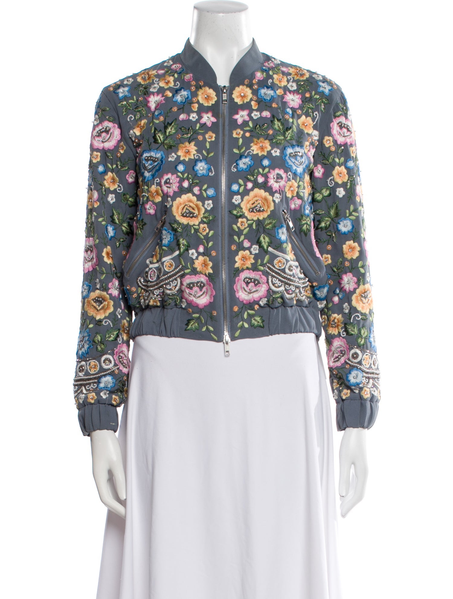Needle & Thread Floral Print Bomber Jacket