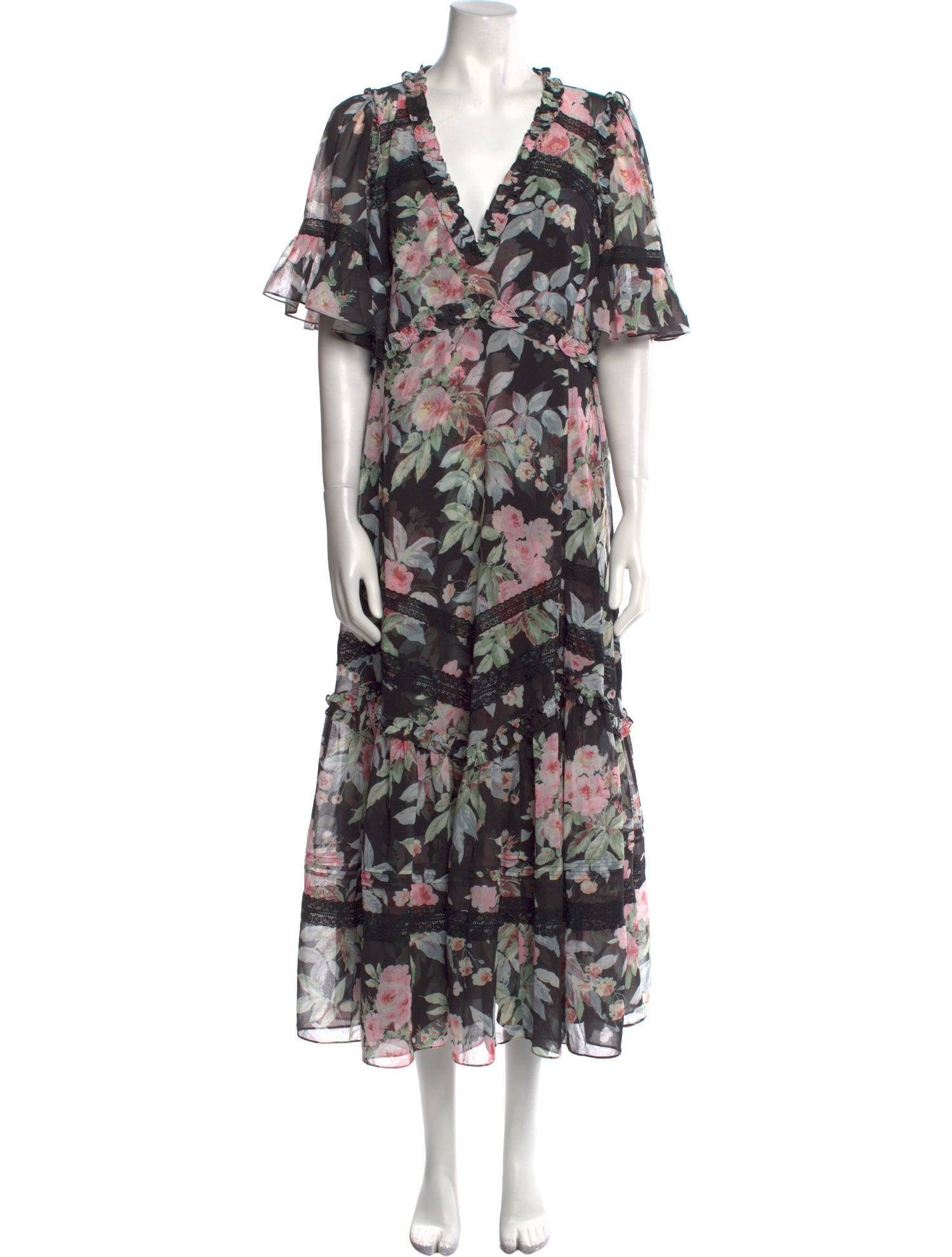 Needle & Thread Floral Print Long Dress