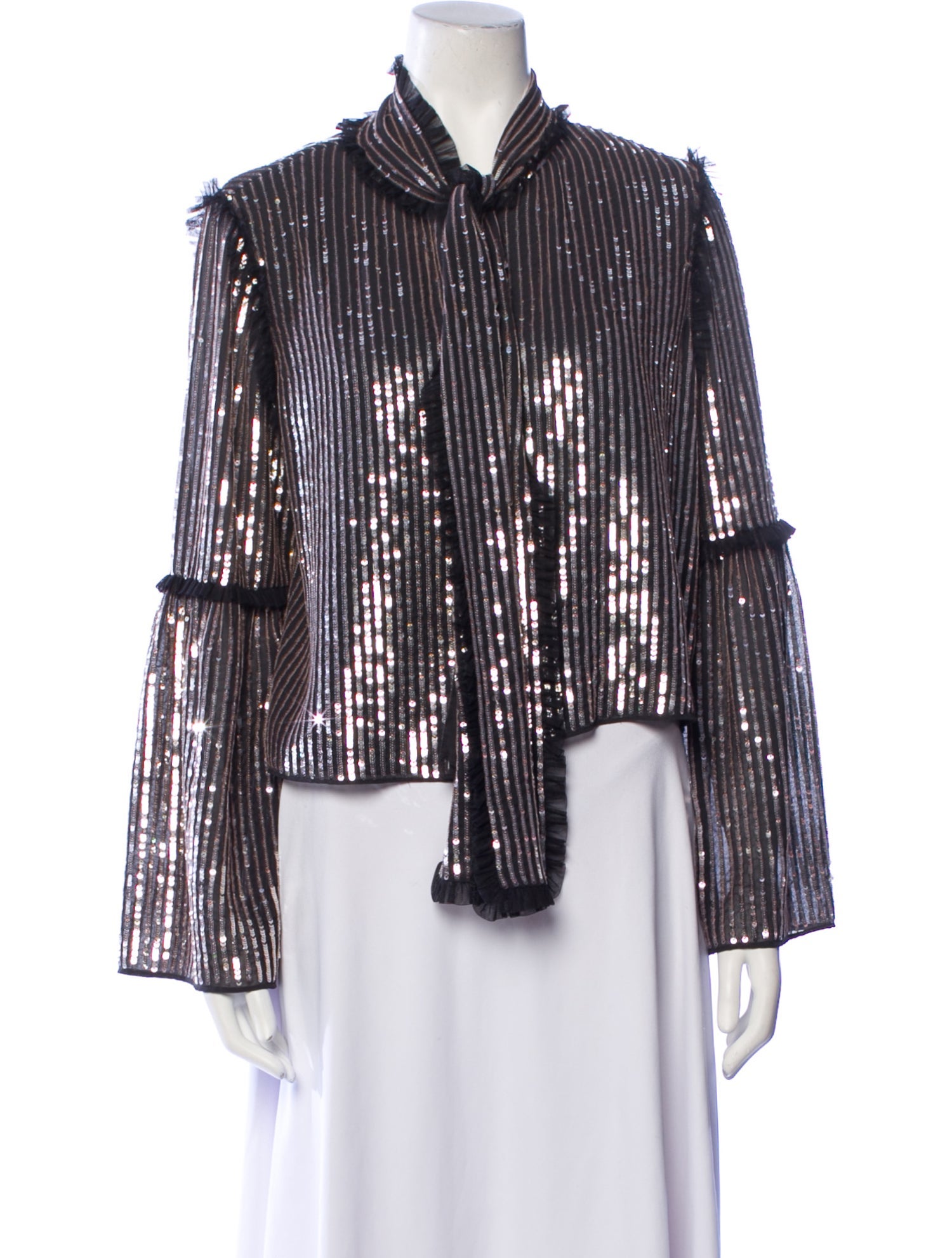 Needle & Thread Striped Evening Jacket