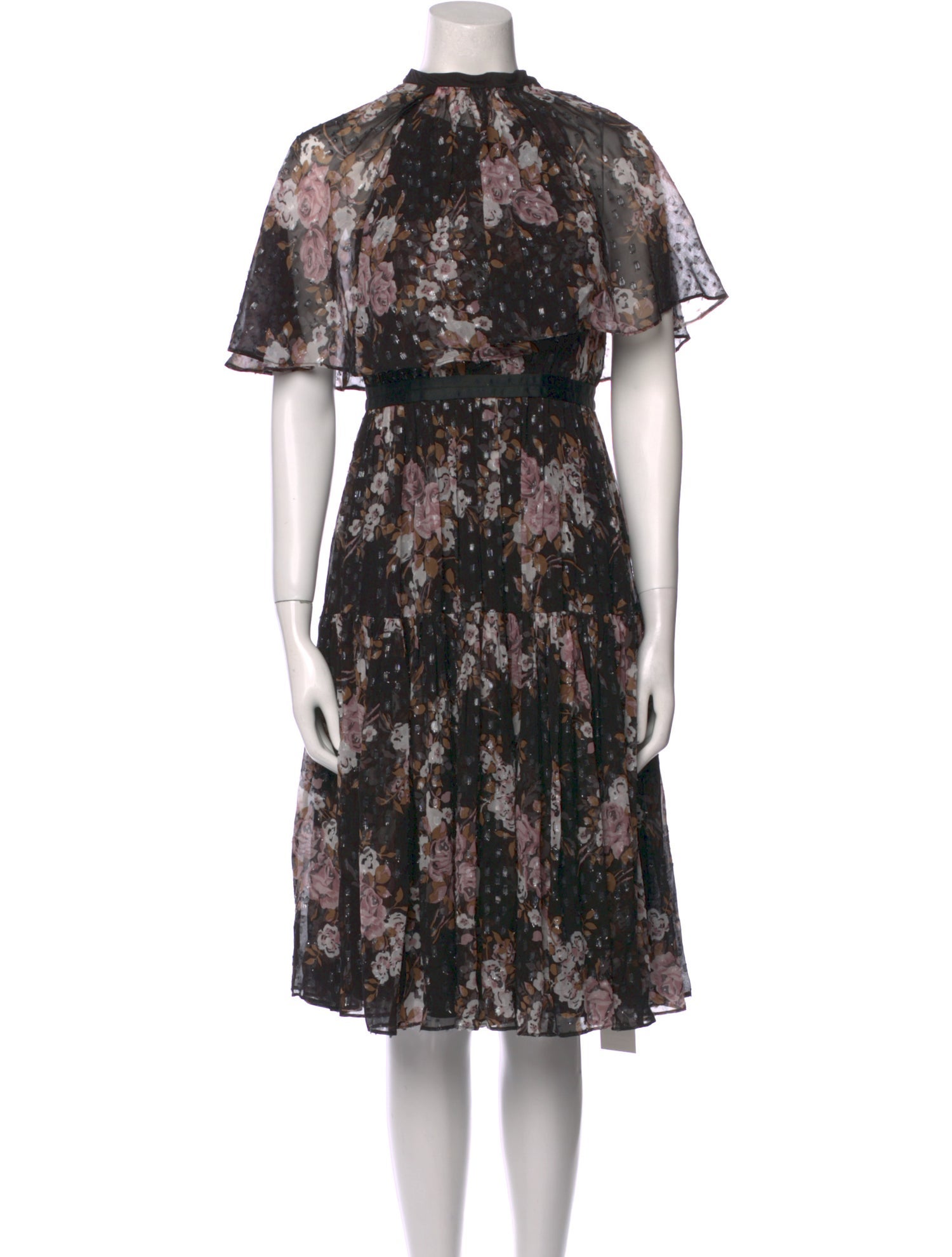 Needle & Thread Floral Print Midi Length Dress