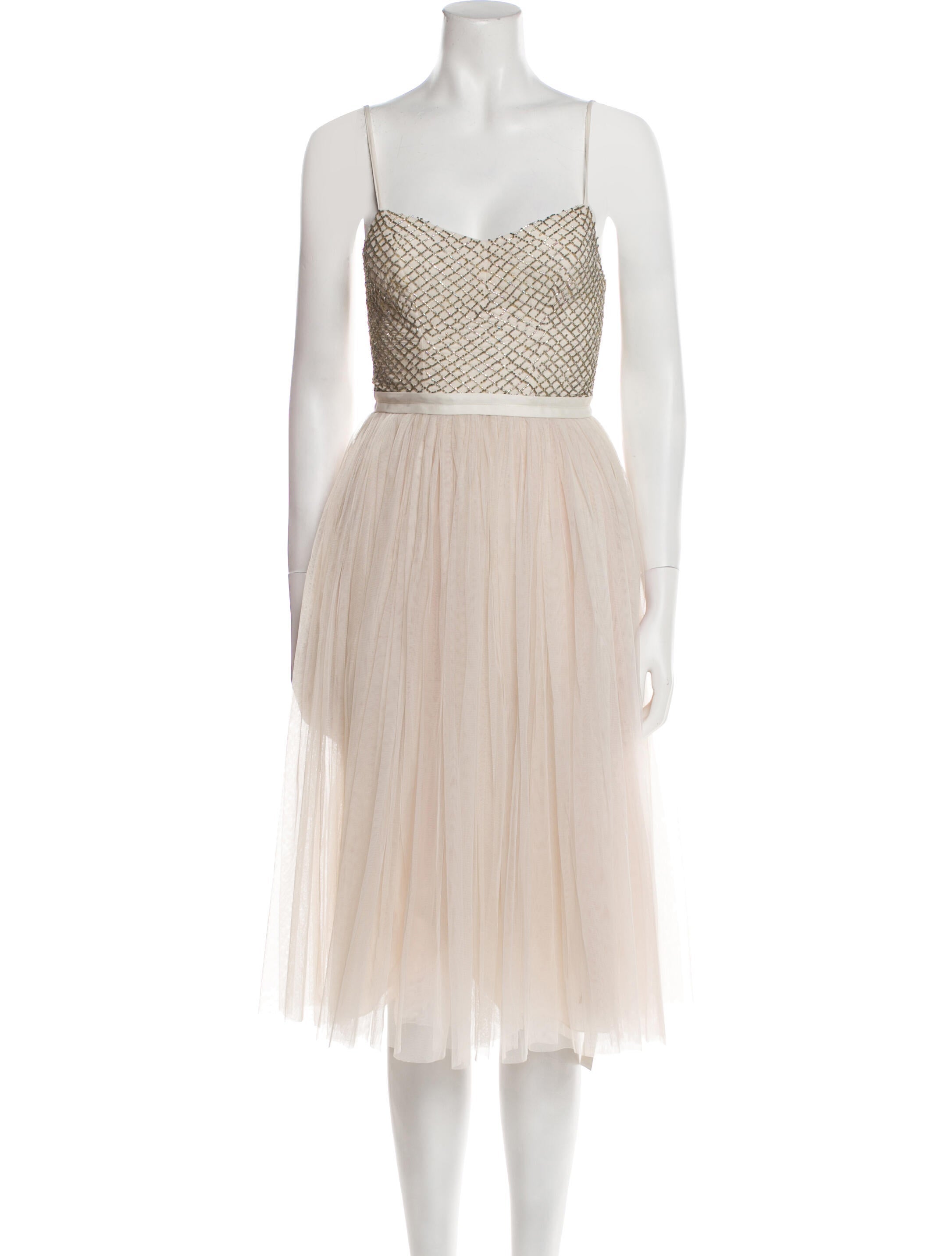 Needle & Thread Square Neckline Midi Length Dress