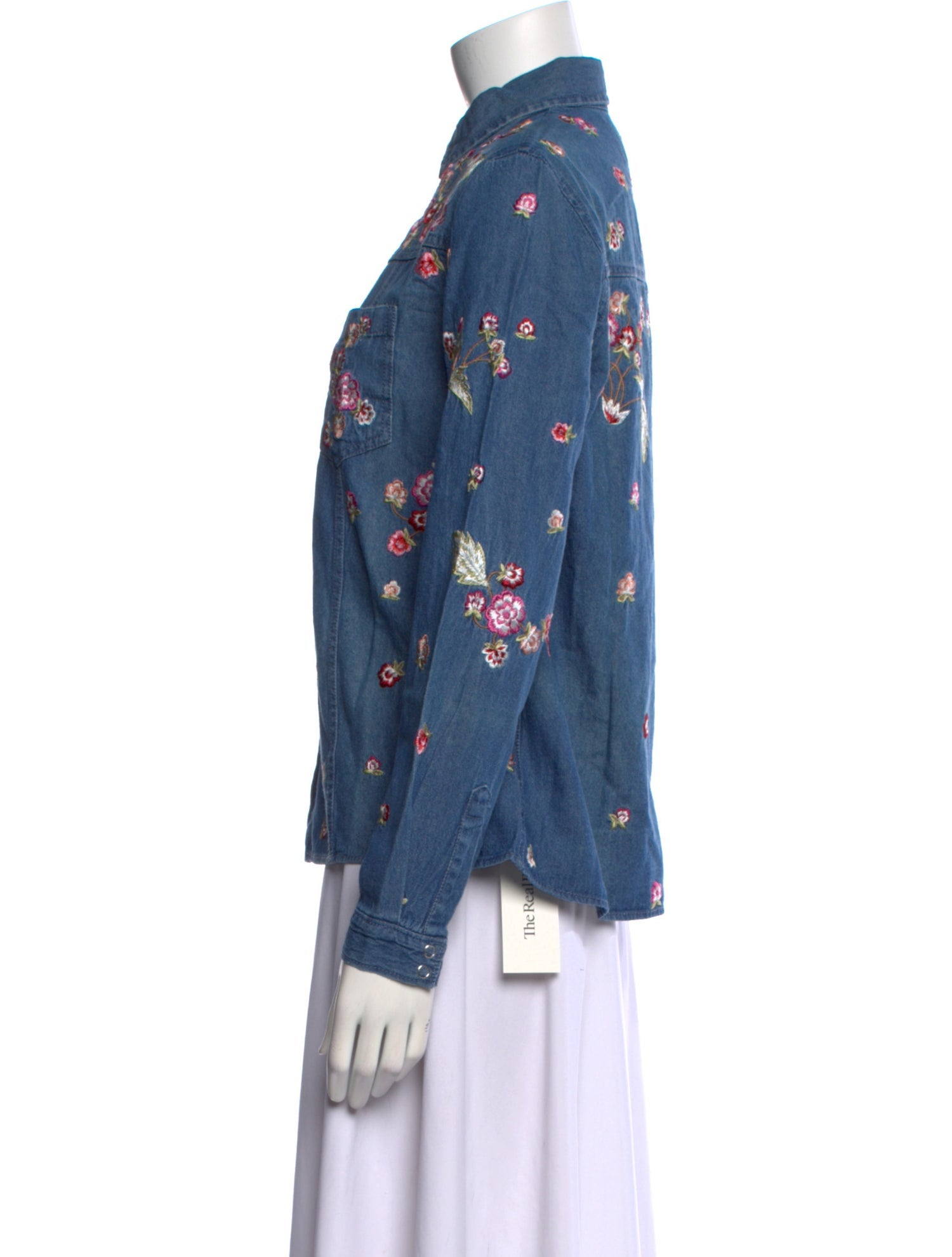 Needle & Thread Floral Print Long Sleeve Button-Up Top