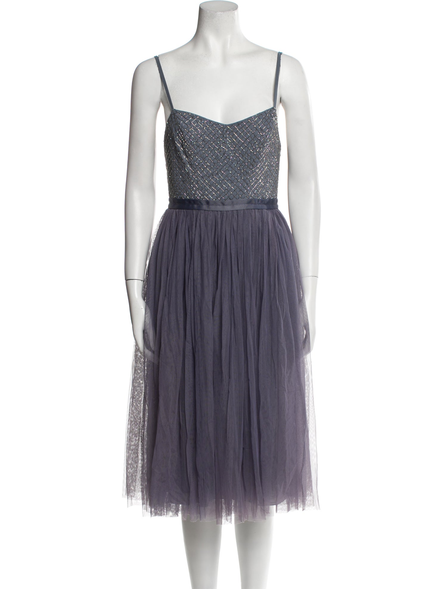 Needle & Thread Square Neckline Midi Length Dress