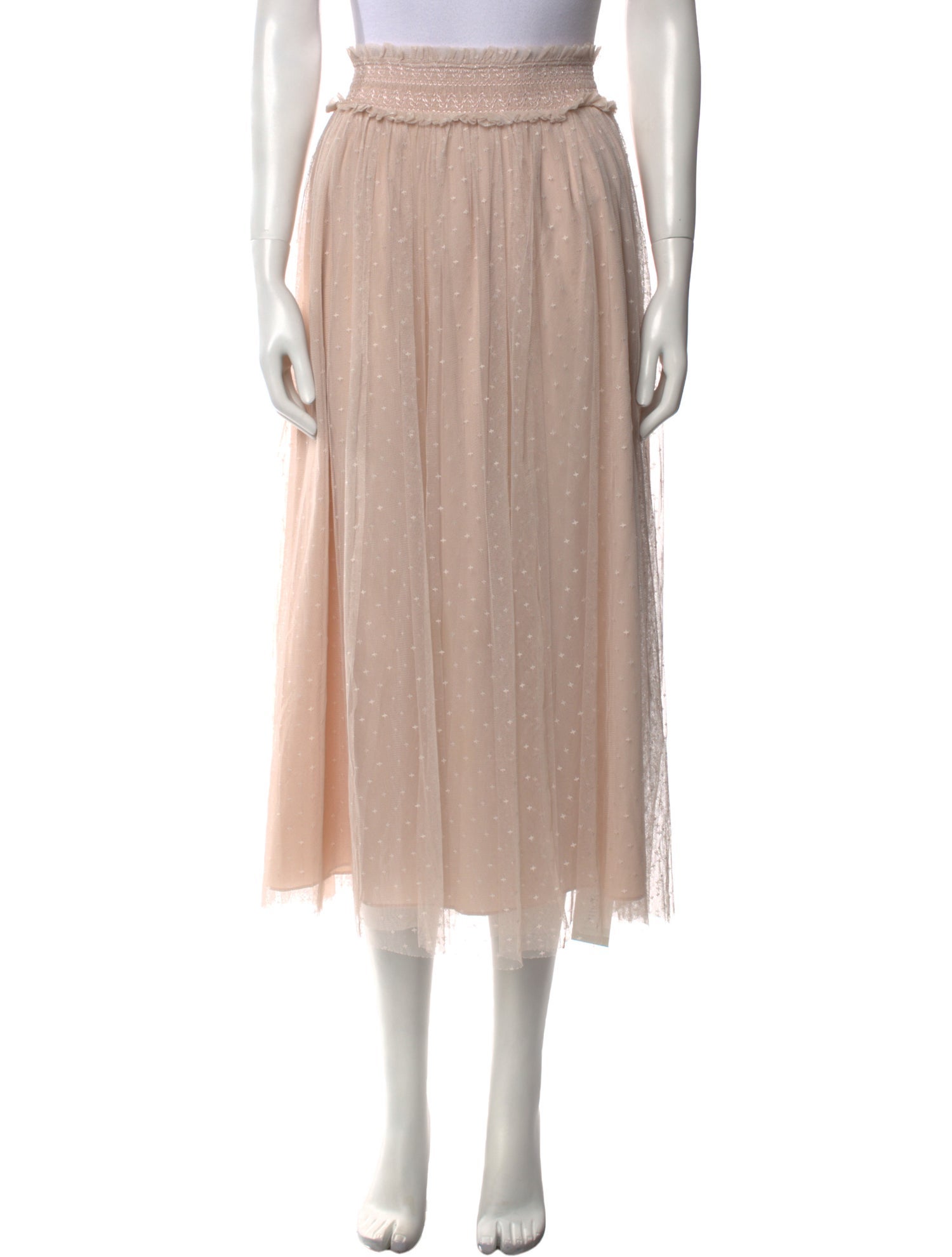 Needle & Thread Pleated Accents Midi Length Skirt