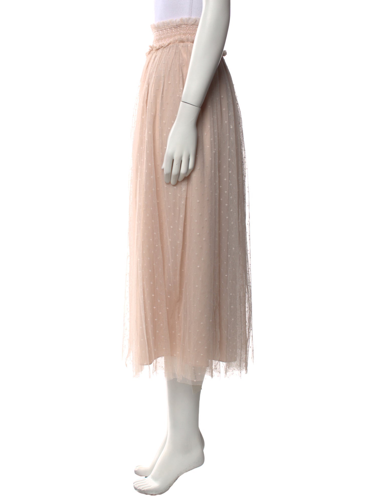 Needle & Thread Pleated Accents Midi Length Skirt