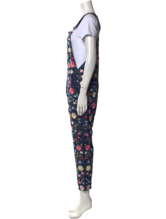 Needle & Thread Floral Print Square Neckline Jumpsuit