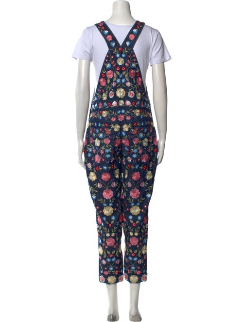 Needle & Thread Floral Print Square Neckline Jumpsuit