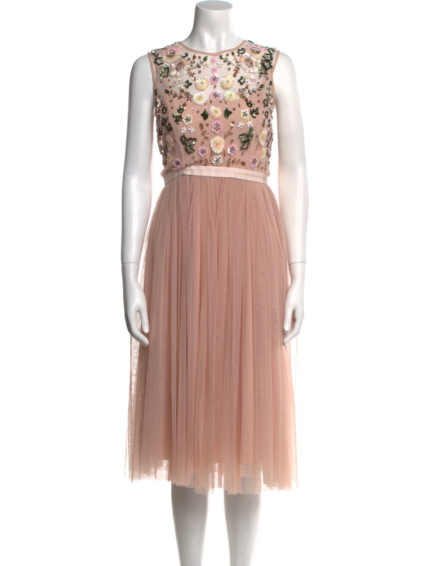 Needle & Thread Crew Neck Midi Length Dress