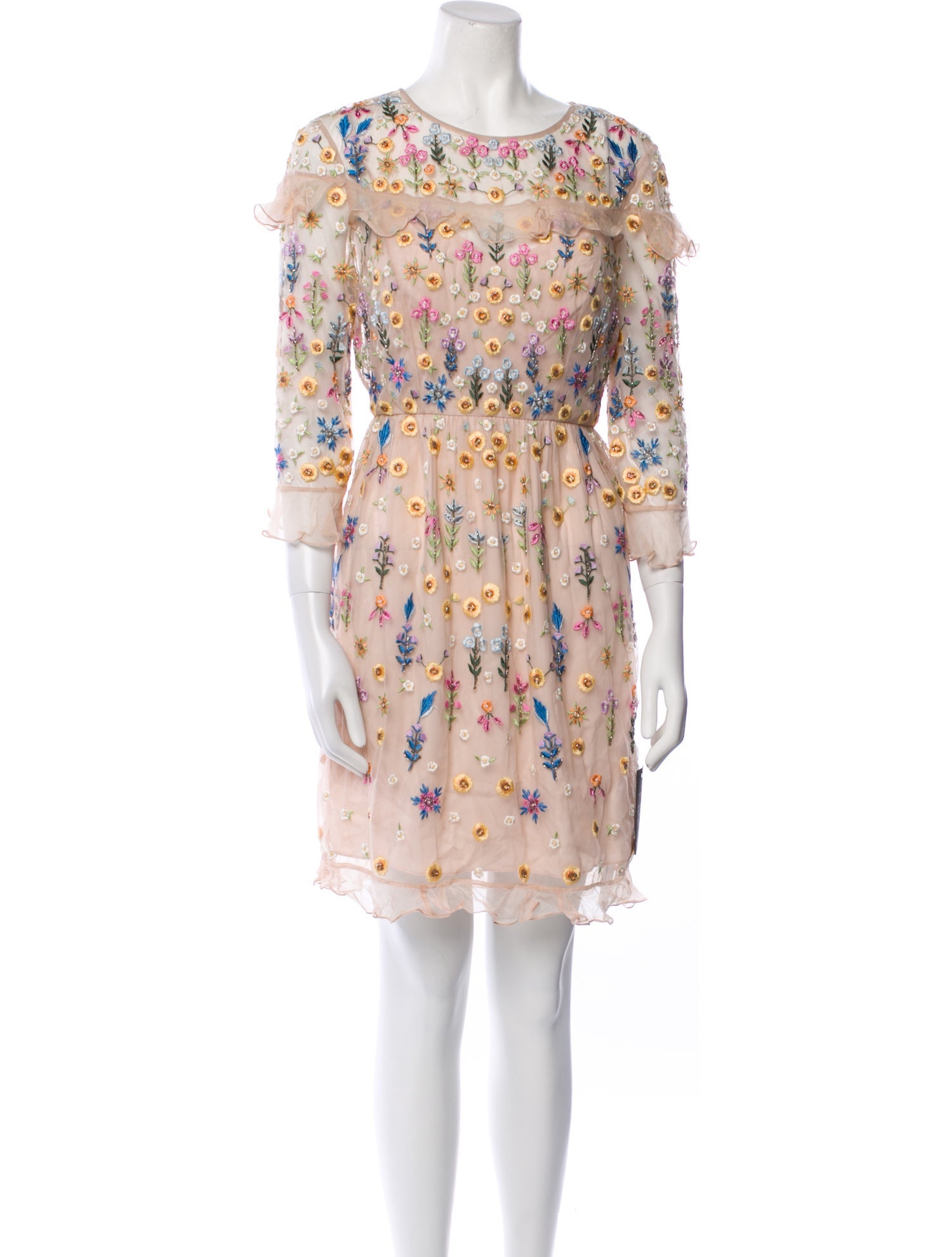 Needle & Thread Floral Print Mini Dress