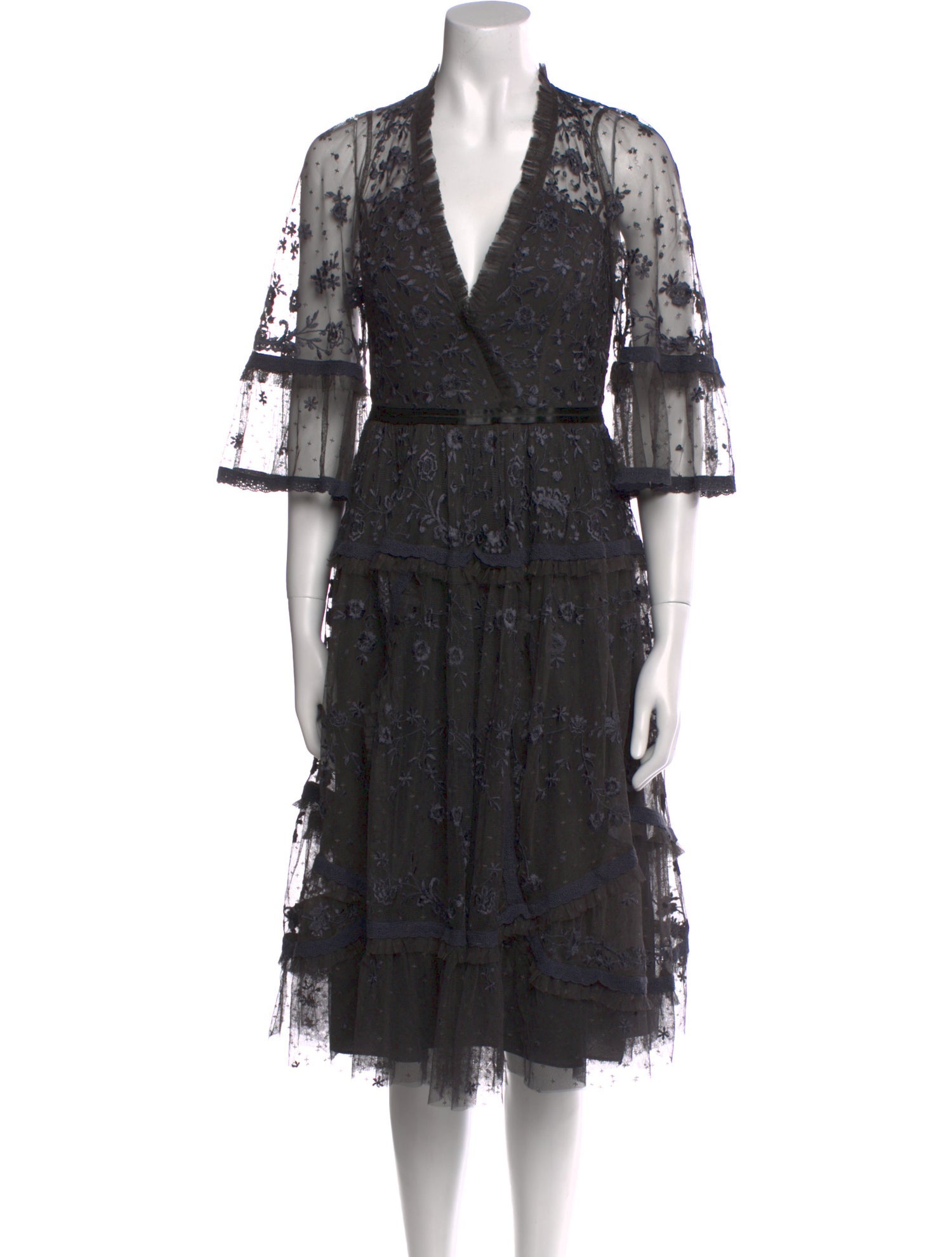 Needle & Thread Lace Pattern Midi Length Dress w/ Tags