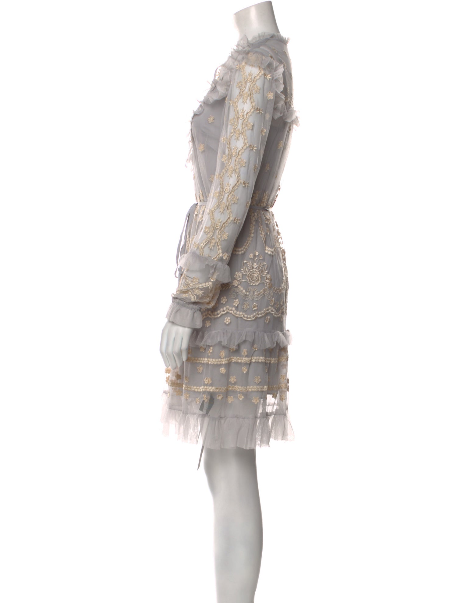 Needle & Thread V-Neck Mini Dress