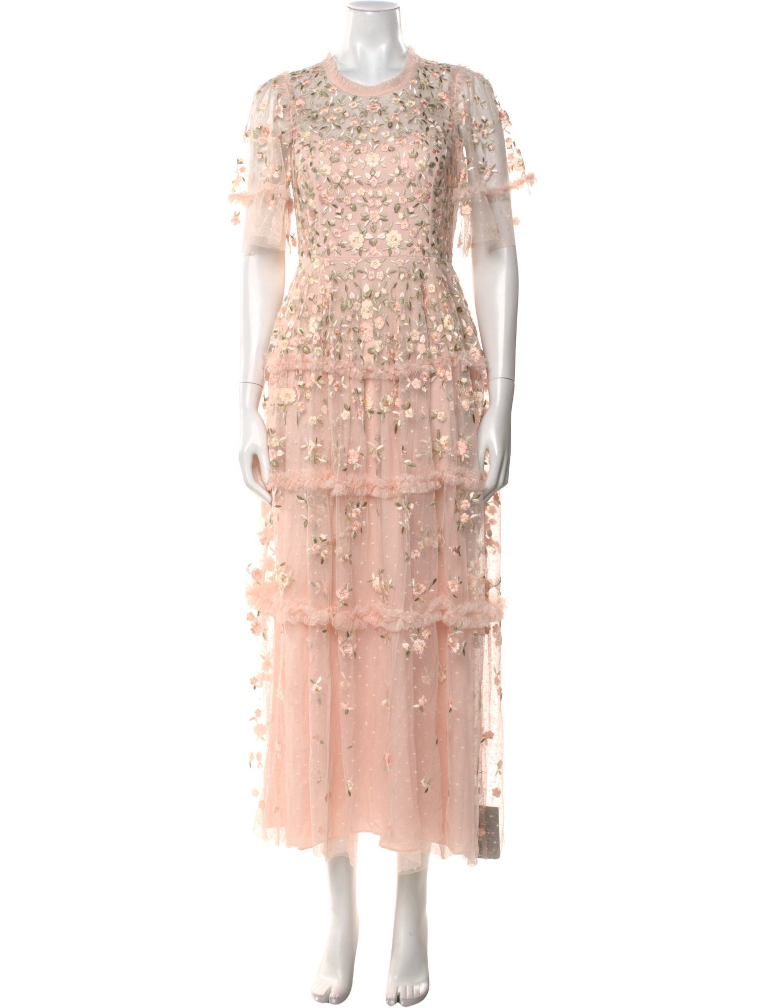 Needle & Thread Floral Print Long Dress w/ Tags