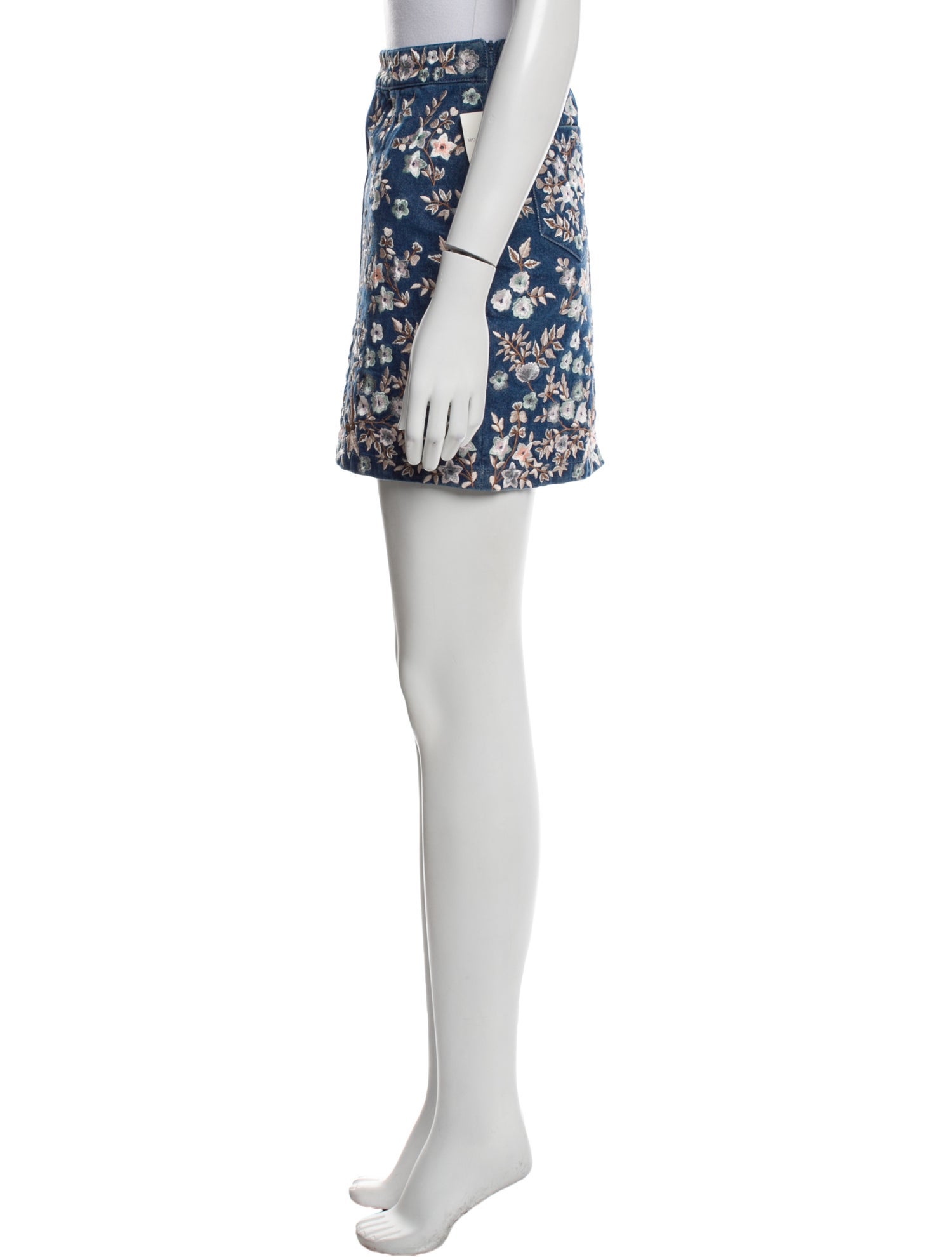 Needle & Thread Floral Print Mini Skirt w/ Tags