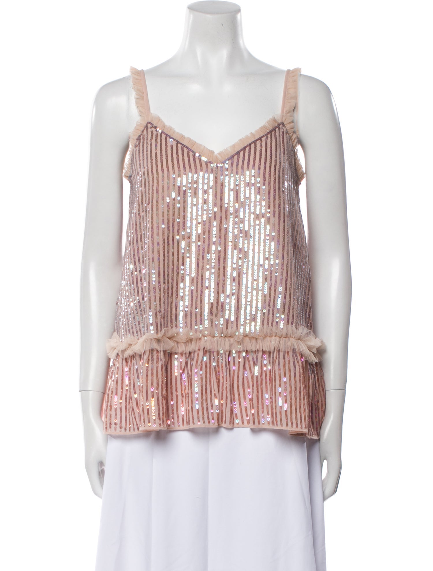 Needle & Thread Printed V-Neck Top