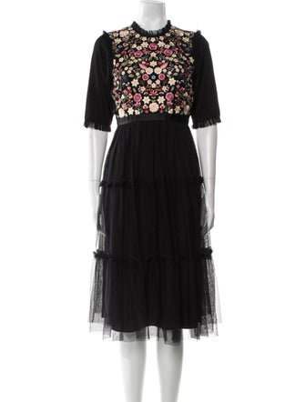 Needle & Thread Lace Midi Length Dress