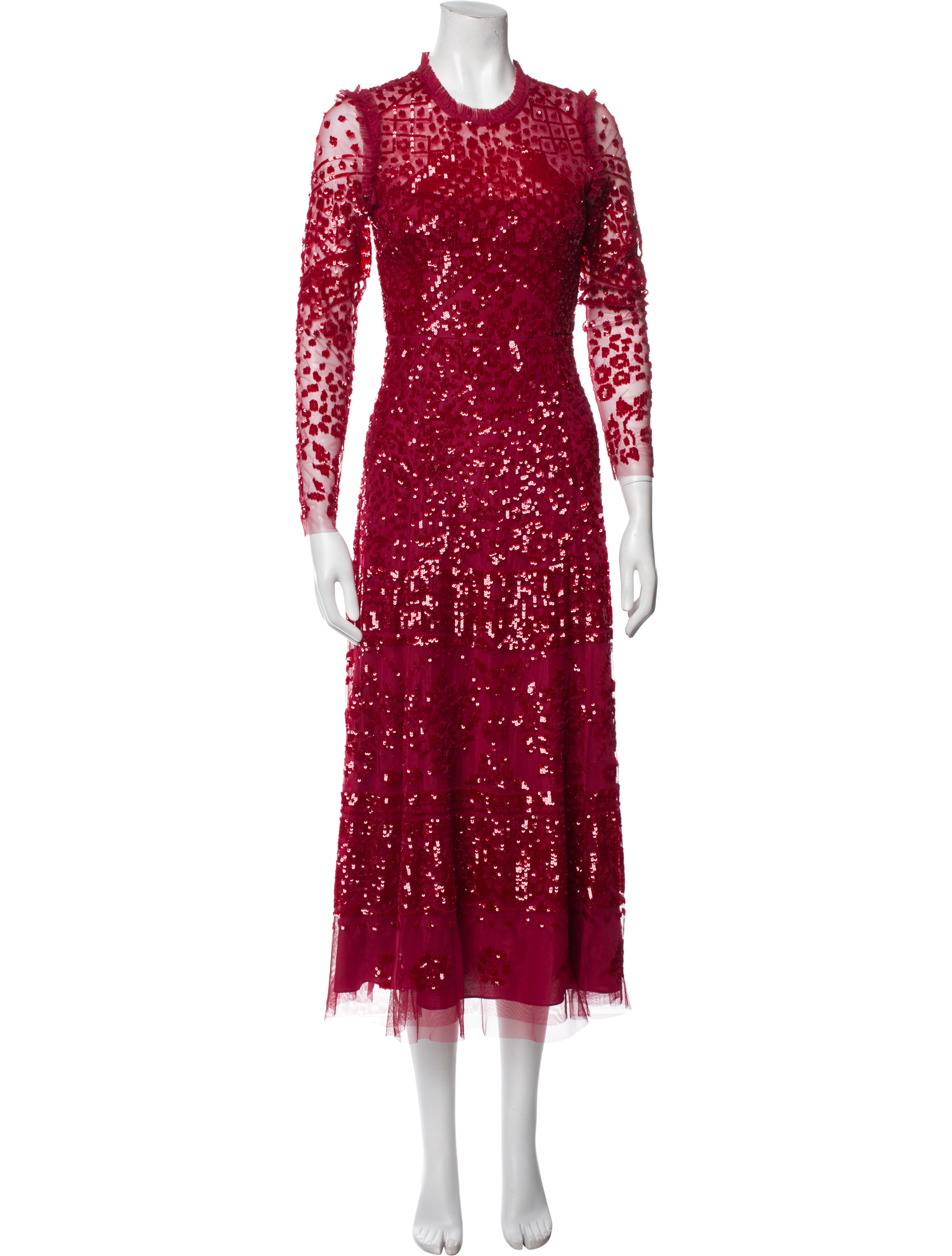 Needle & Thread Crew Neck Long Dress