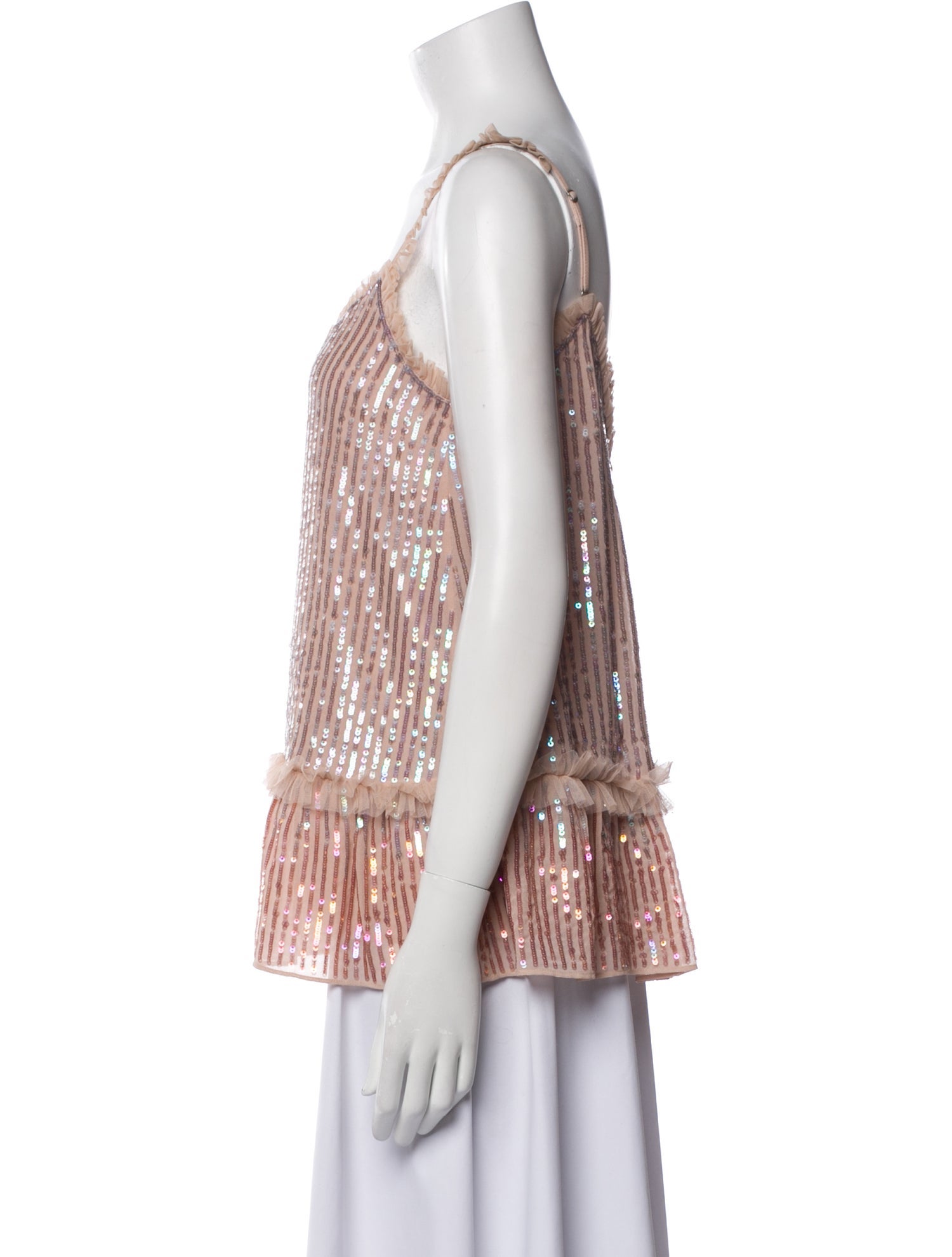 Needle & Thread Striped V-Neck Top