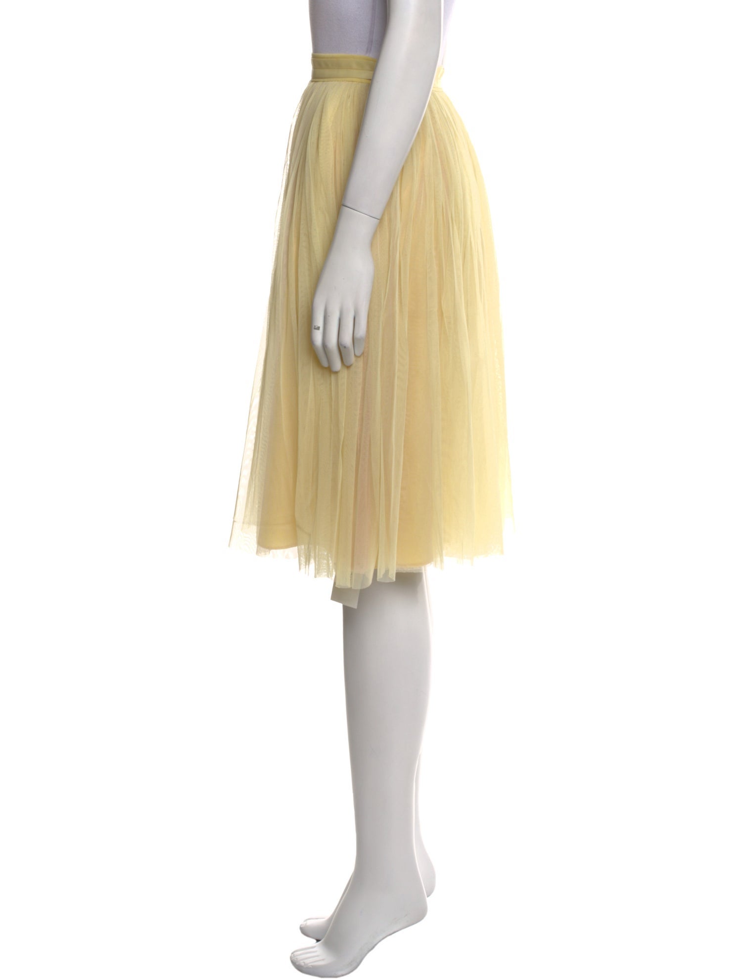 Needle & Thread Mesh Accents Knee-Length Skirt