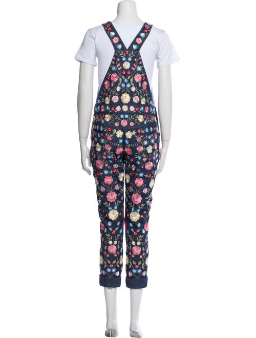 Needle & Thread Floral Print Square Neckline Jumpsuit