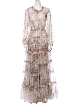 Needle & Thread Floral Print Long Dress