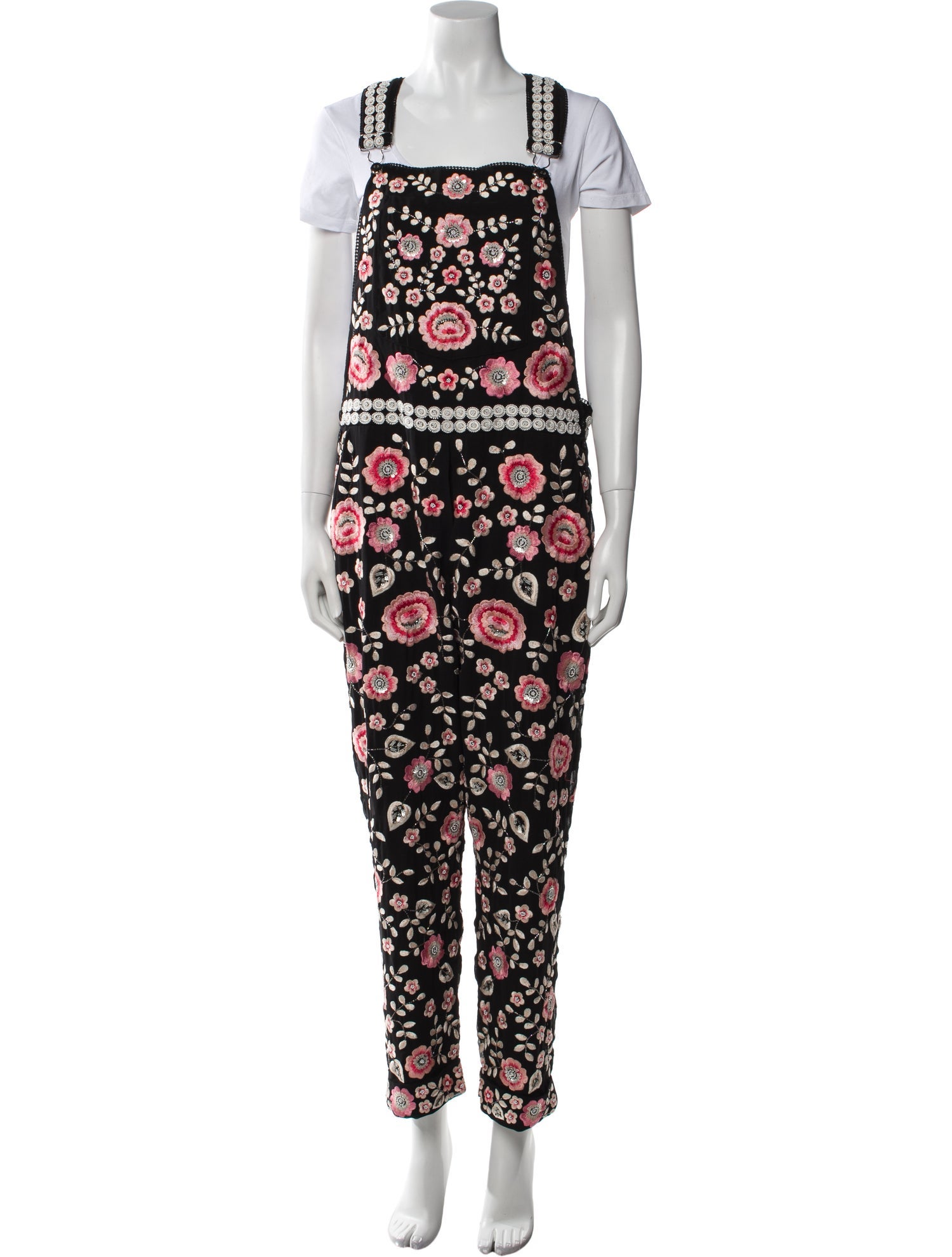 Needle & Thread Printed Square Neckline Jumpsuit