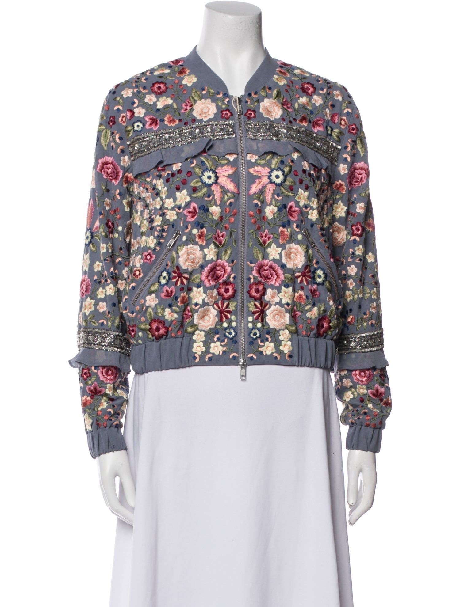 Needle & Thread Floral Print Biker Jacket w/ Tags