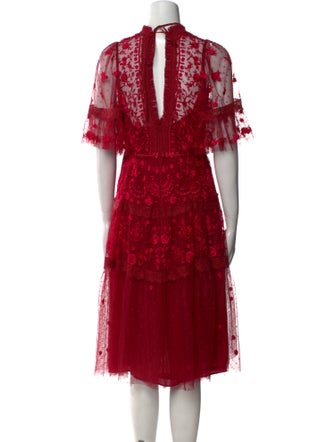 Needle & Thread Lace Pattern Midi Length Dress