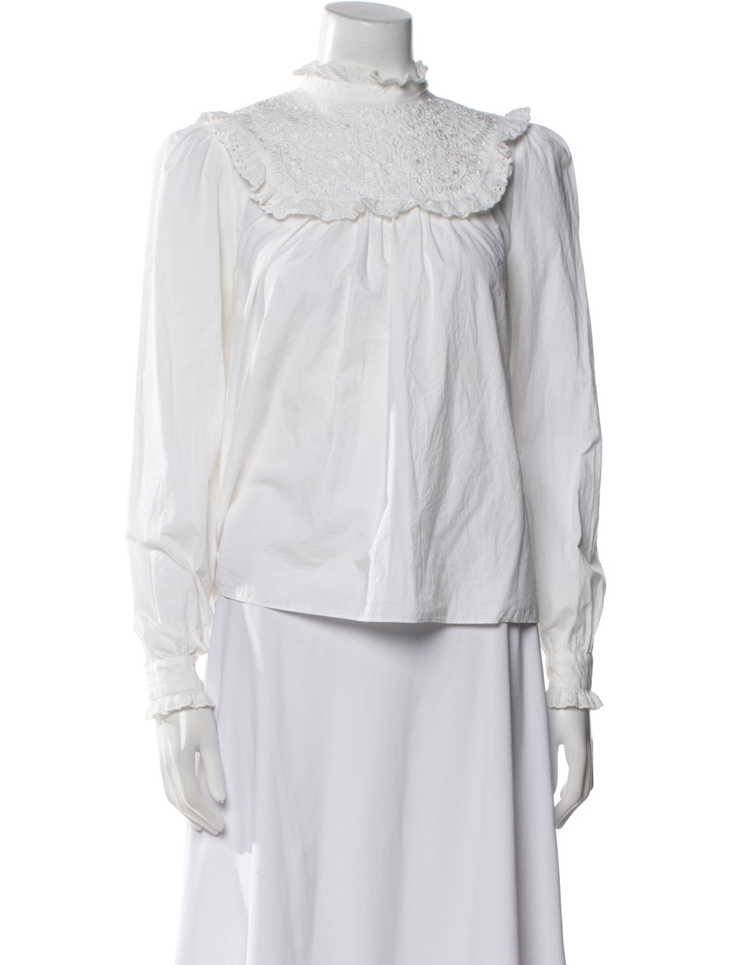 Needle & Thread Mock Neck Long Sleeve Blouse