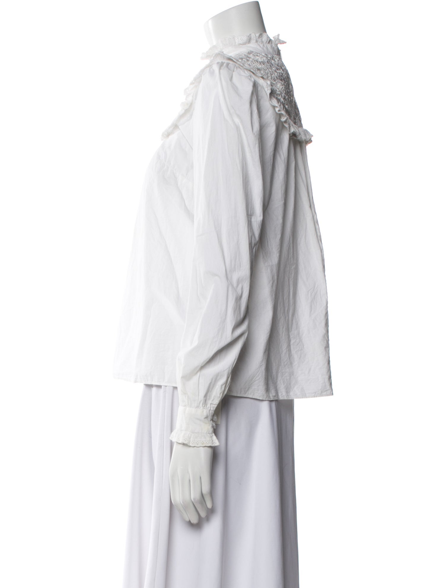 Needle & Thread Mock Neck Long Sleeve Blouse