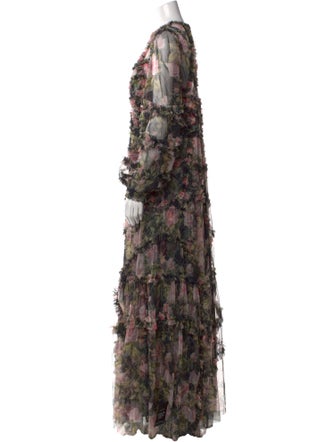 Needle & Thread Floral Print Long Dress