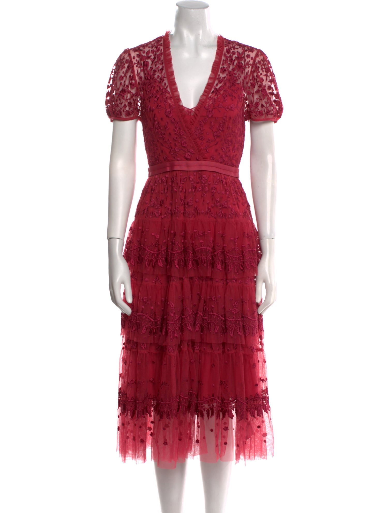 Needle & Thread Lace Pattern Midi Length Dress