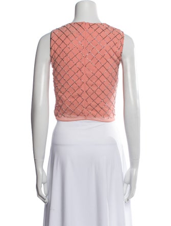 Needle & Thread Floral Print Scoop Neck Crop Top