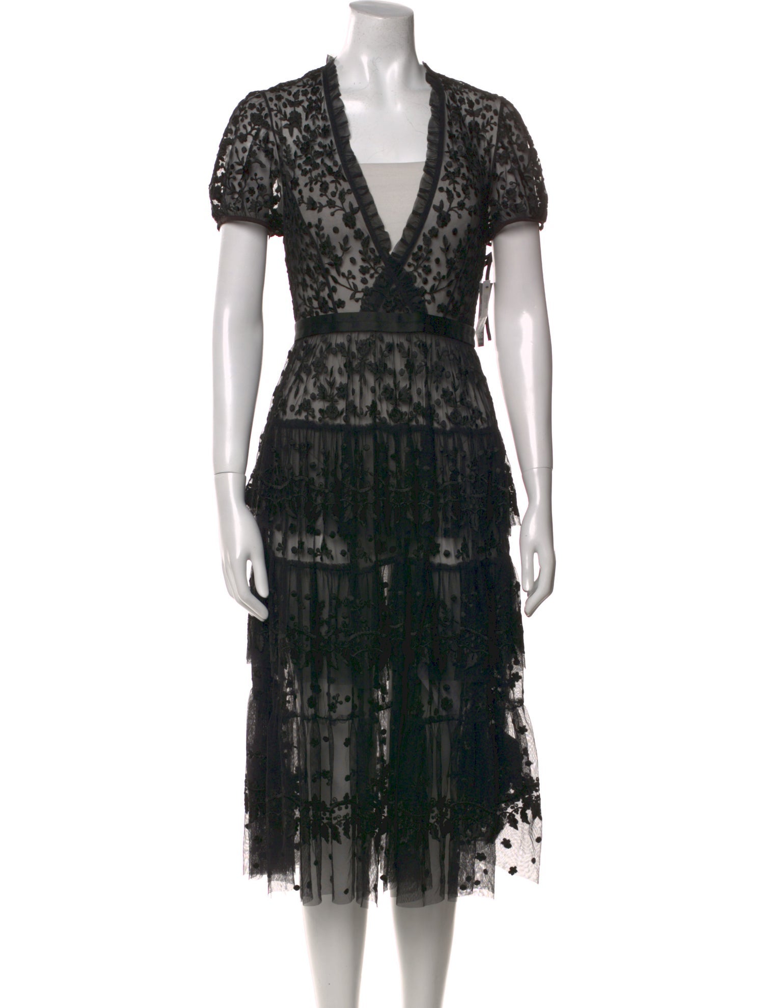 Needle & Thread Lace Pattern Midi Length Dress w/ Tags