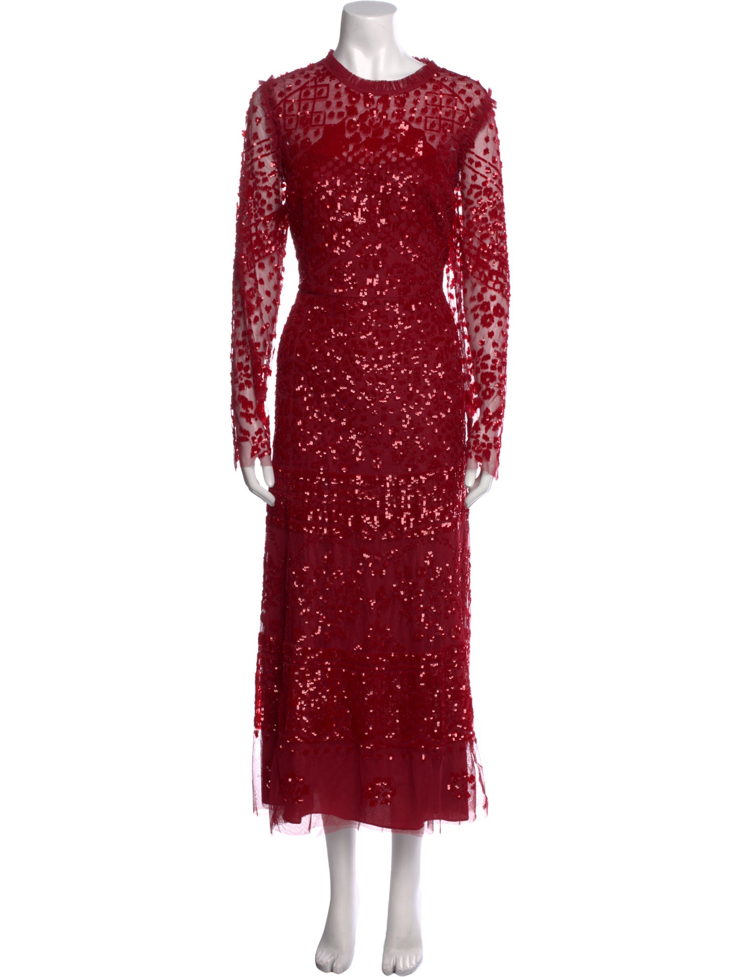 Needle & Thread Crew Neck Midi Length Dress w/ Tags