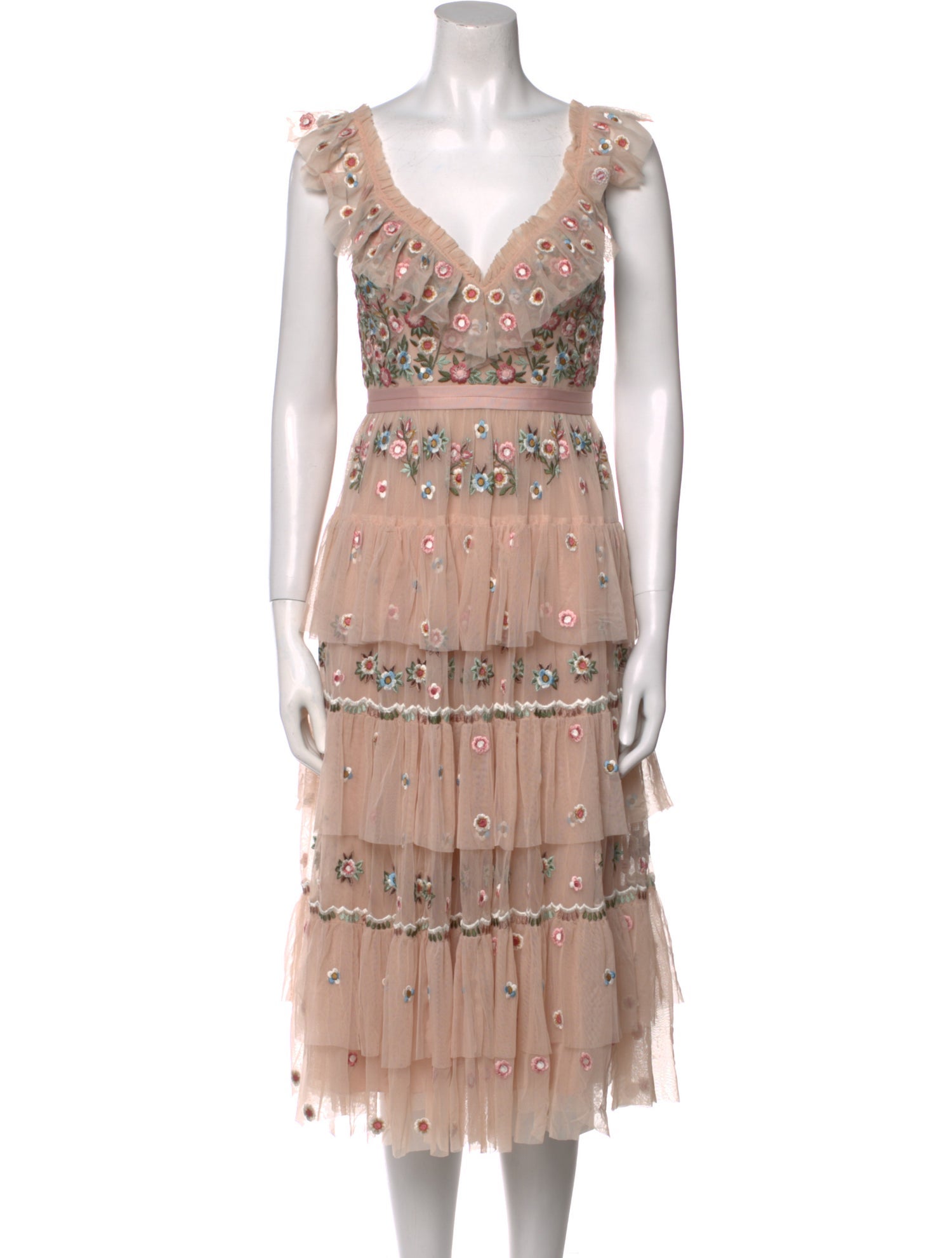 Needle & Thread Floral Print Midi Length Dress