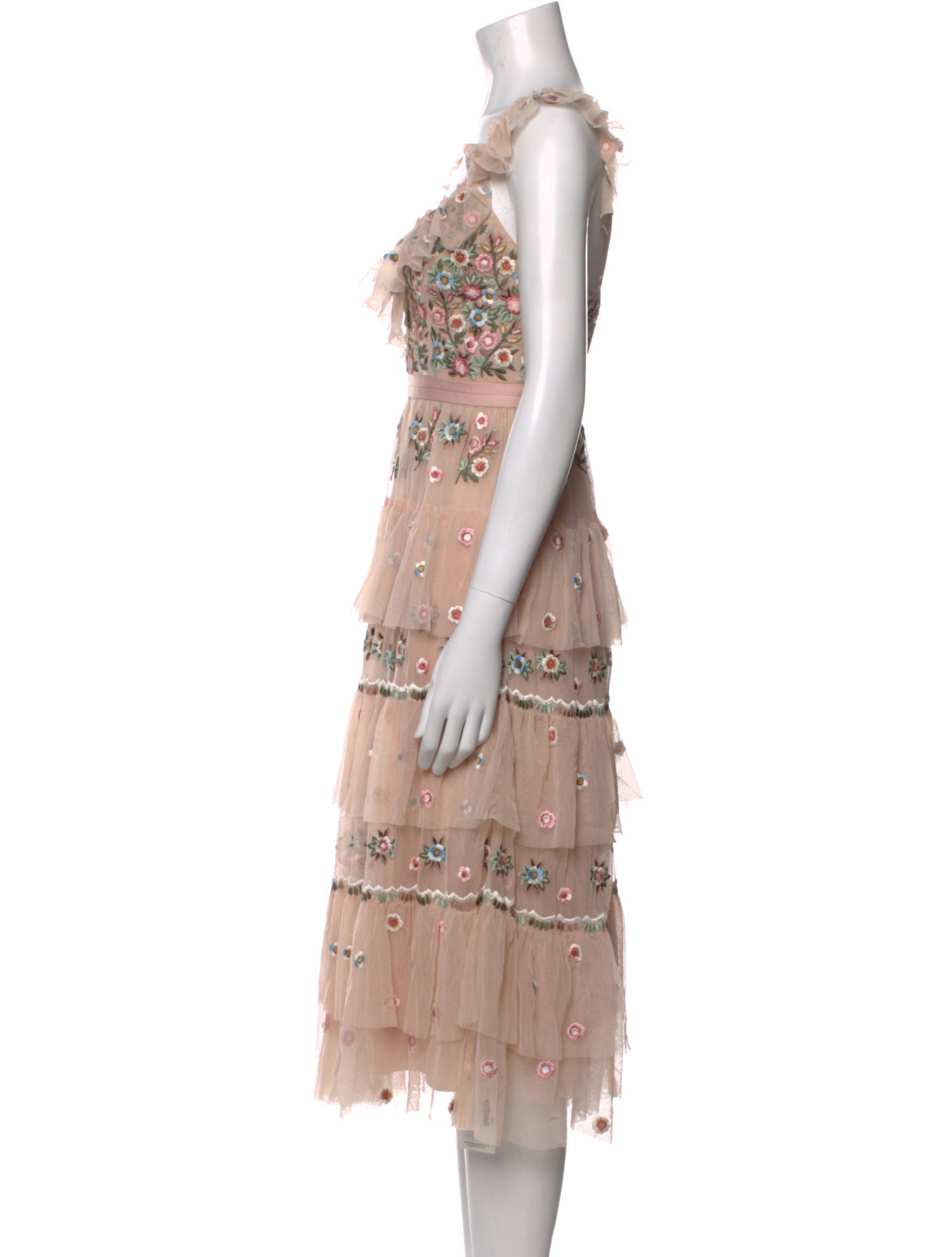 Needle & Thread Floral Print Midi Length Dress