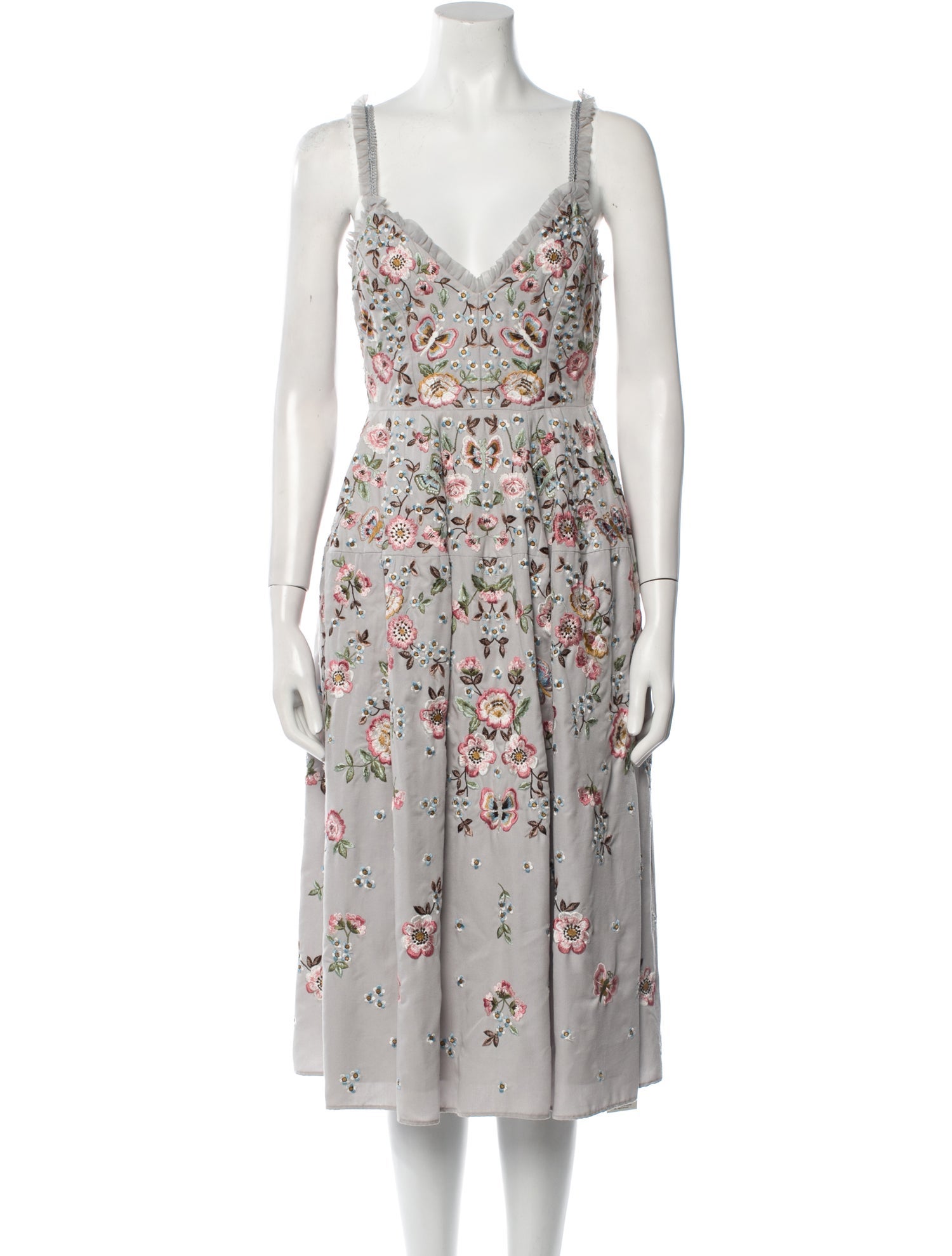 Needle & Thread Floral Print Midi Length Dress