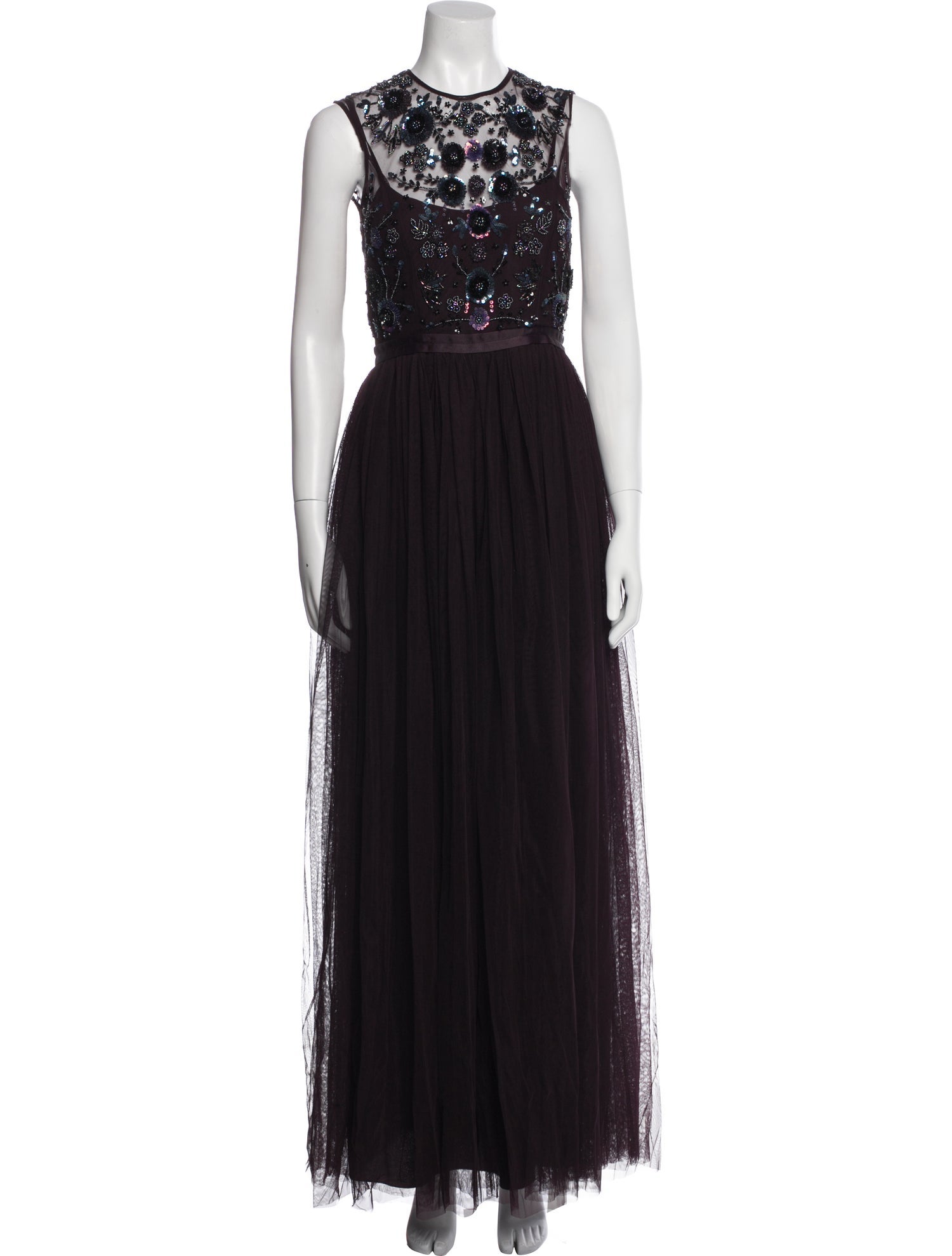 Needle & Thread Crew Neck Long Dress