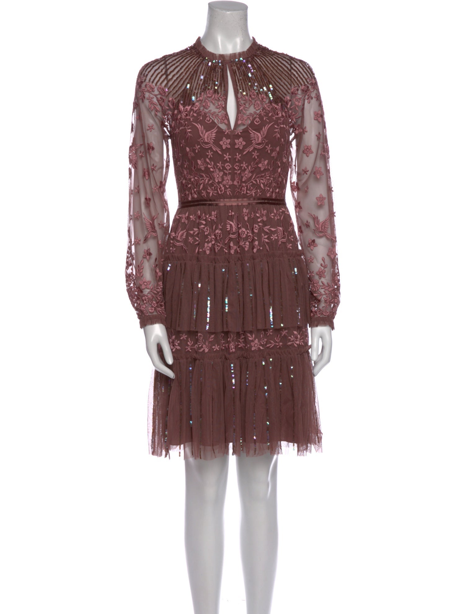 Needle & Thread Lace Pattern Mini Dress