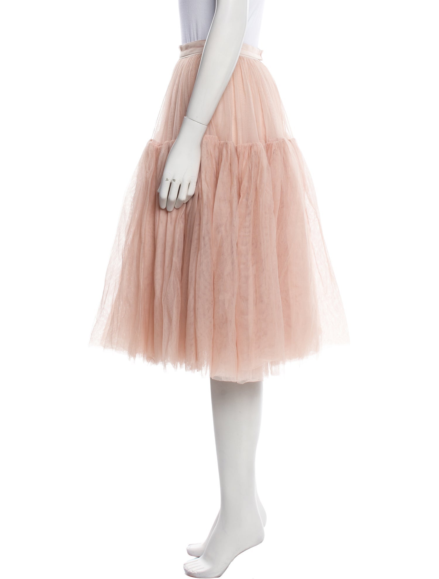 Needle & Thread Ruffle Embellishment Knee-Length Skirt