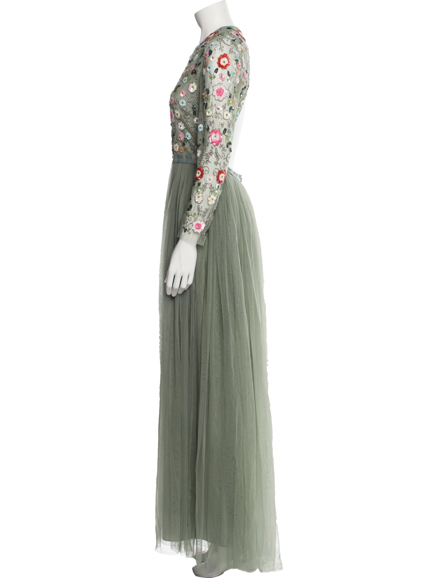 Needle & Thread Crew Neck Long Dress