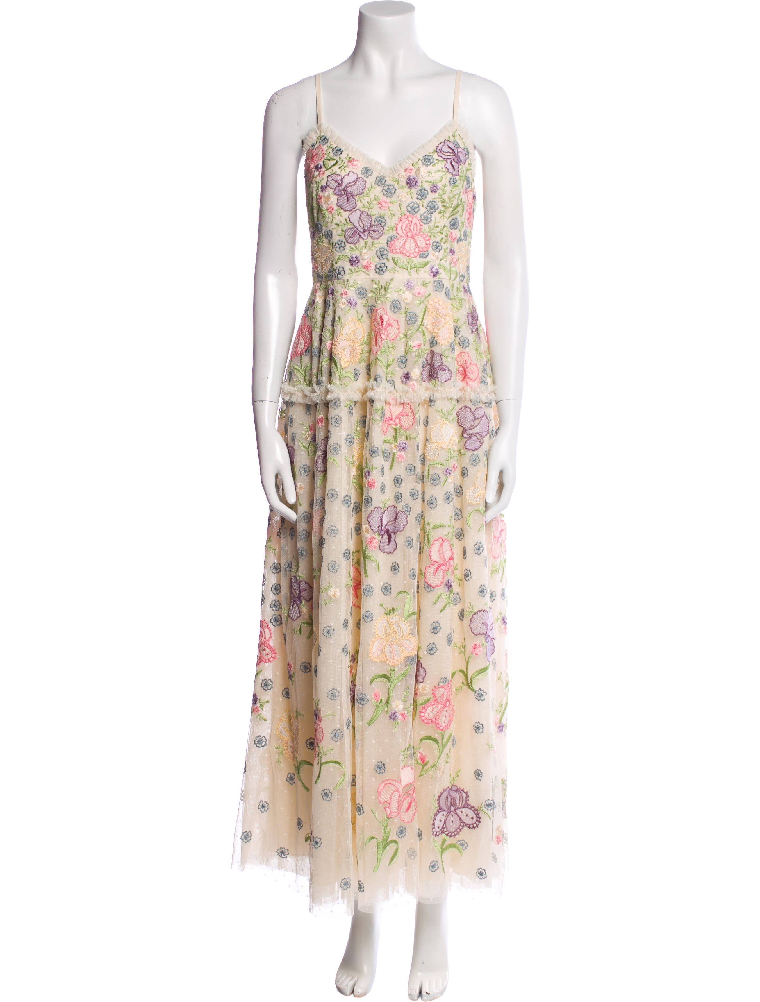 Needle & Thread Floral Print Long Dress w/ Tags