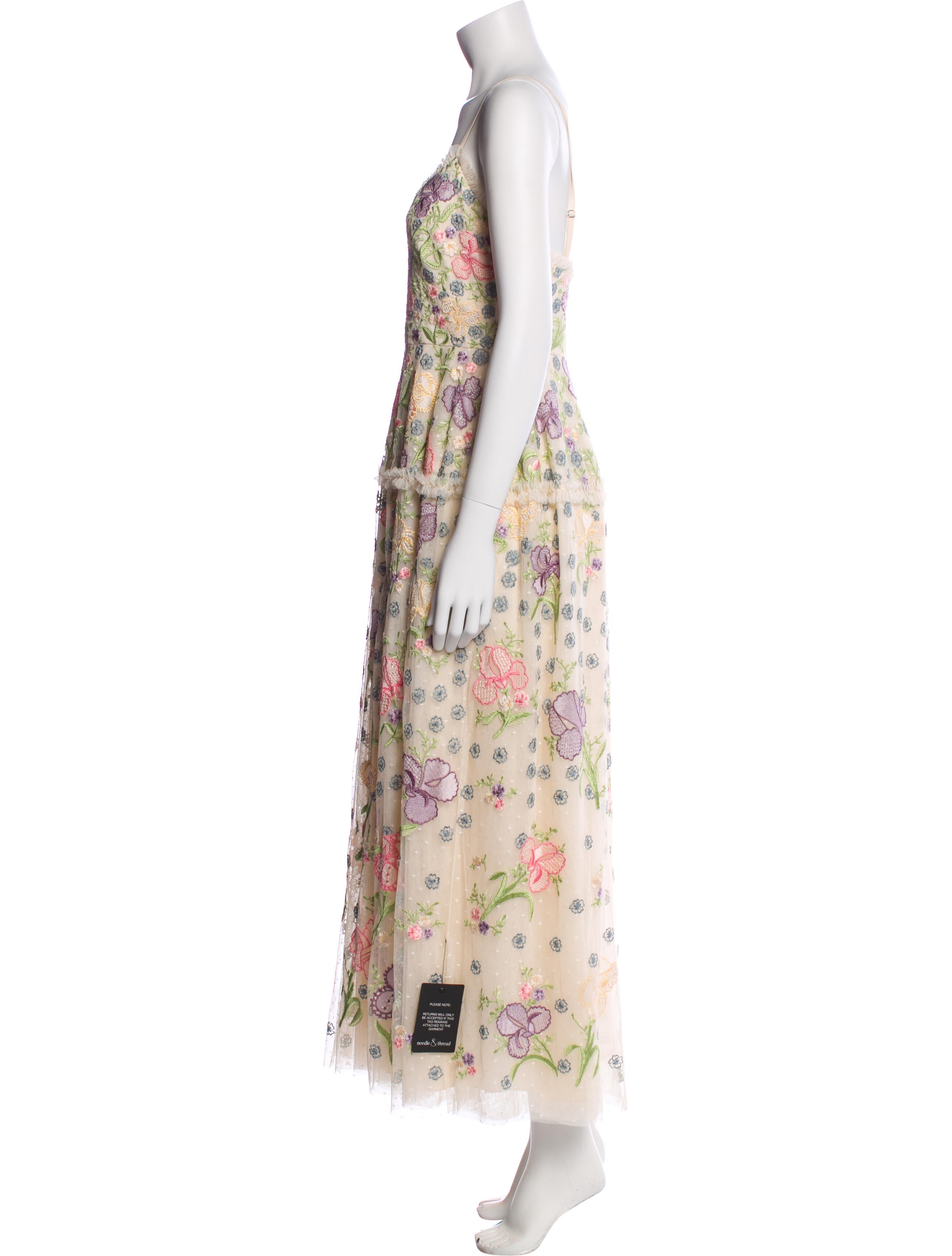 Needle & Thread Floral Print Long Dress w/ Tags