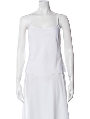 Pre-owned Needle & Thread Scoop Neck Sleeveless Top In White