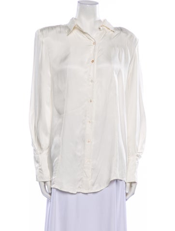 Nonchalant Tops Long Sleeve Button-Up Top L